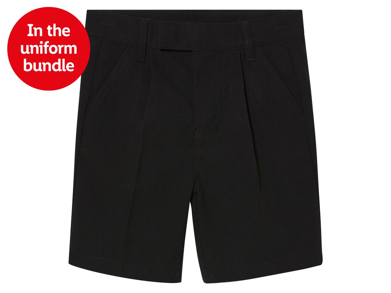 Black school uniform shorts included in a bundle.