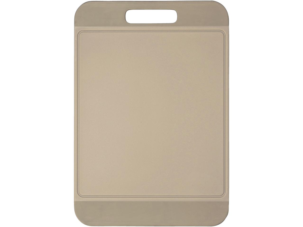 SILVERCREST® Skærebræt: Stačiakampė smėlio spalvos pjaustymo lenta su rankena.