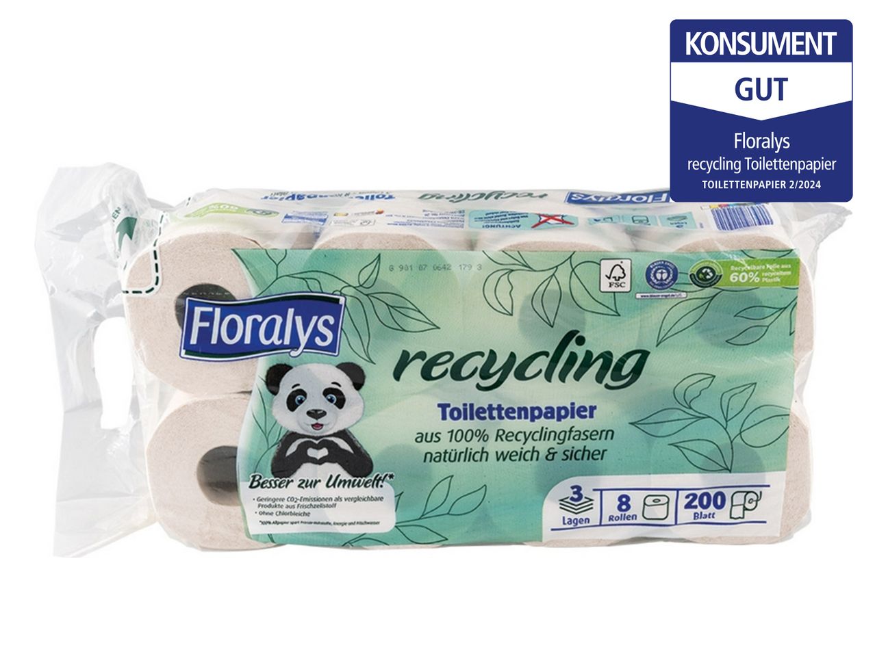 Gehe zu Vollbildansicht: FLORALYS Toilettenpapier recycling - Bild 1