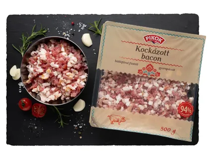 Kockázott bacon