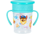 Children's cup with handles, Paw Patrol design, light blue.