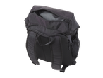 Mochila desportiva CRIVIT preta com compartimentos com fecho e costas acolchoadas.