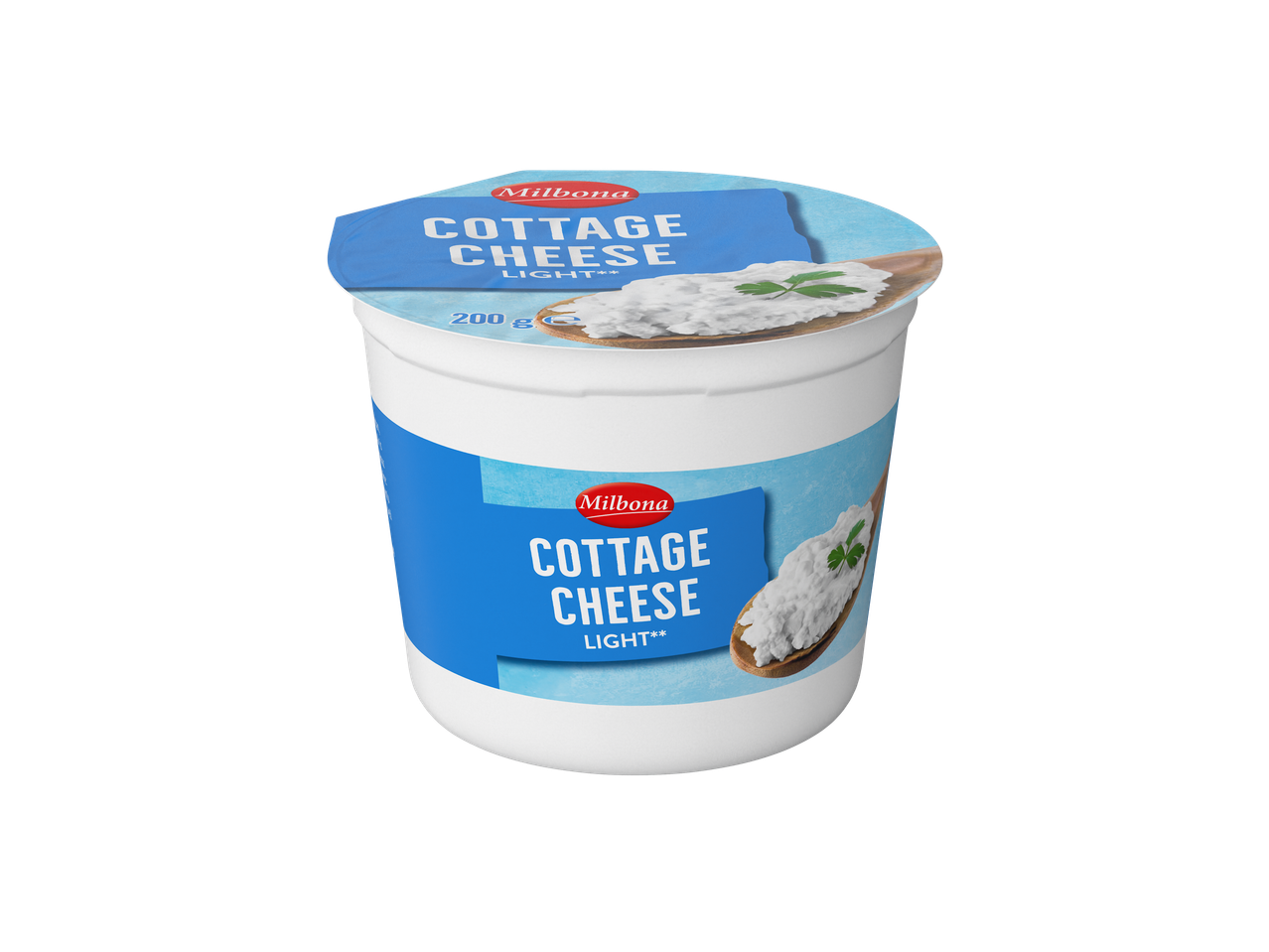 Milbona könnyű túró pohárban.