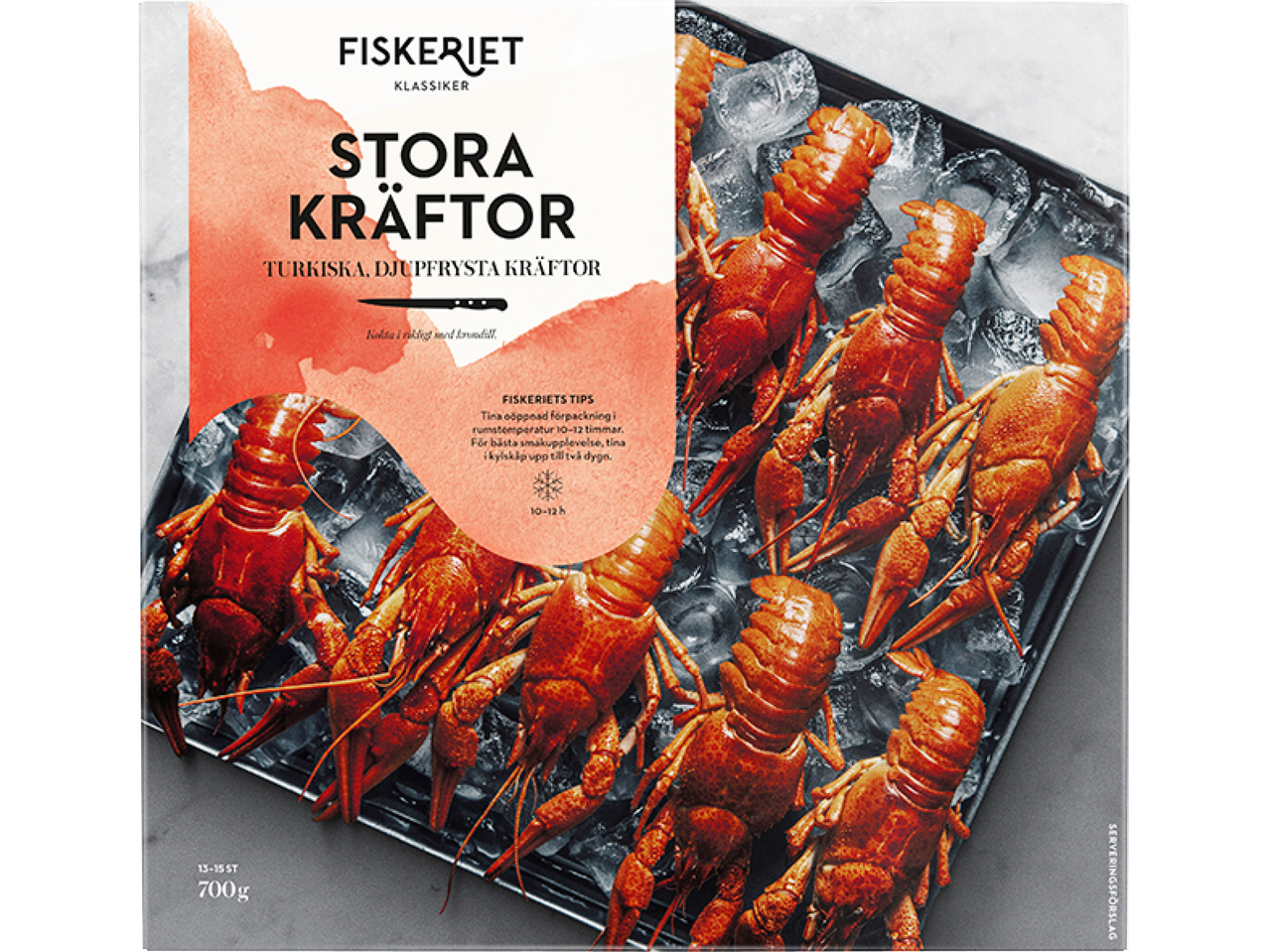 Fisket Klassiker stora kräftor: djupfrysta turkiska kräftor (700g)