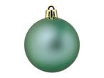 Matte green Christmas bauble with a gold cap