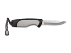 Ein Crivit Outdoor-Messer mit schwarzem Griff und heller Klinge.