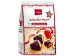 Favorina Chocolate Gingerbread Hearts with Apricot filling, Fairtrade and Vegan.