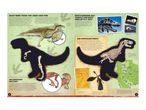 An illustrated spread about T. rex, its anatomy, and its relation to modern birds.