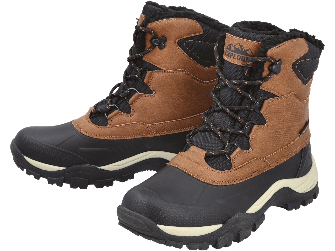 Esmara vyriški rudi ir juodi šilti žieminiai batai.