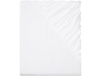 White fitted sheet with elasticized corners