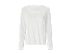 Weißes Langarmshirt mit Rundhalsausschnitt
