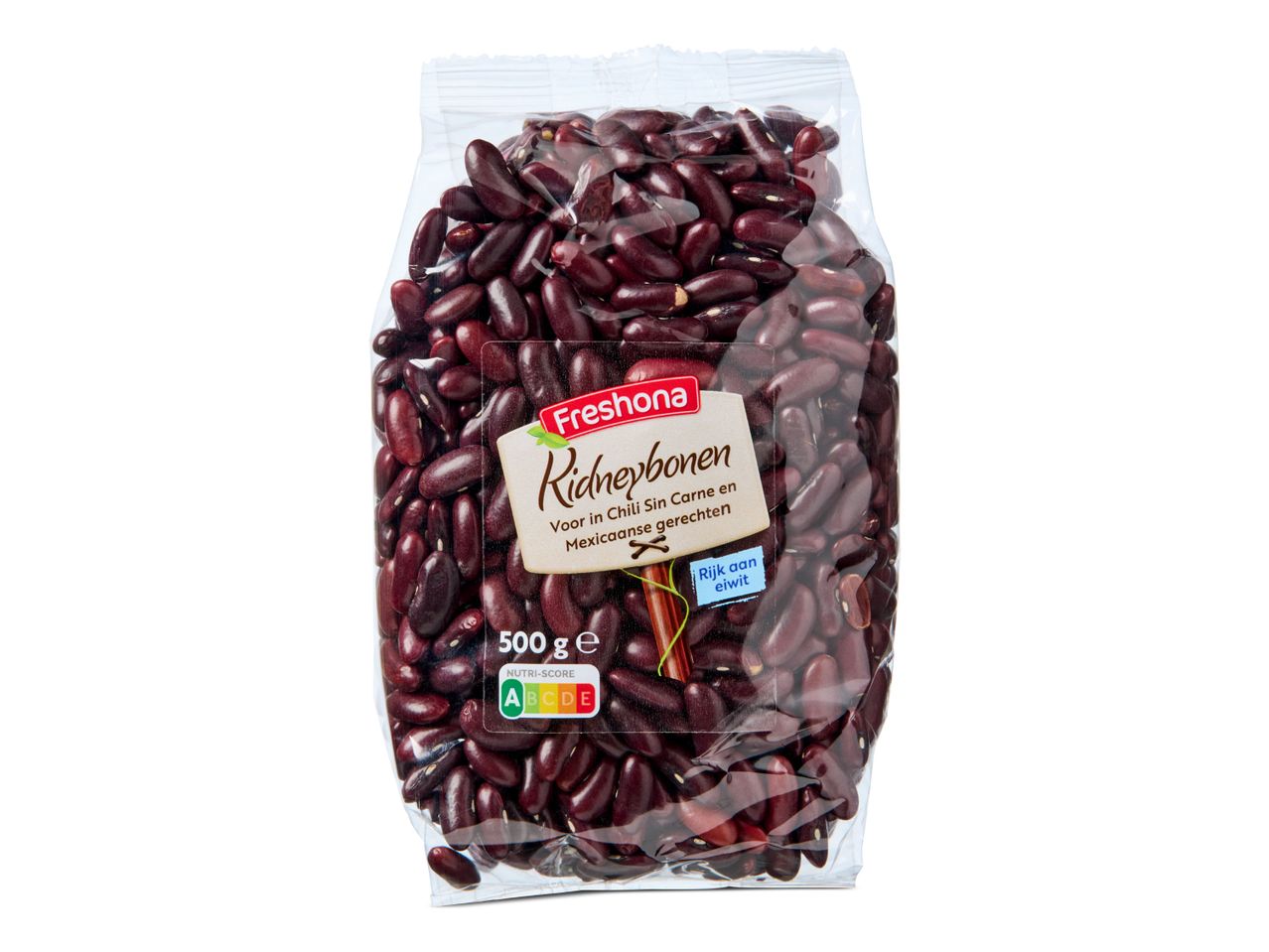 Zak van 500 gram kidneybonen van het merk Freshona
