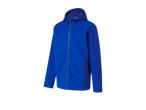 CRIVIT Men's Thermal Softshell Jacket in blue with a hood and zippered pockets.