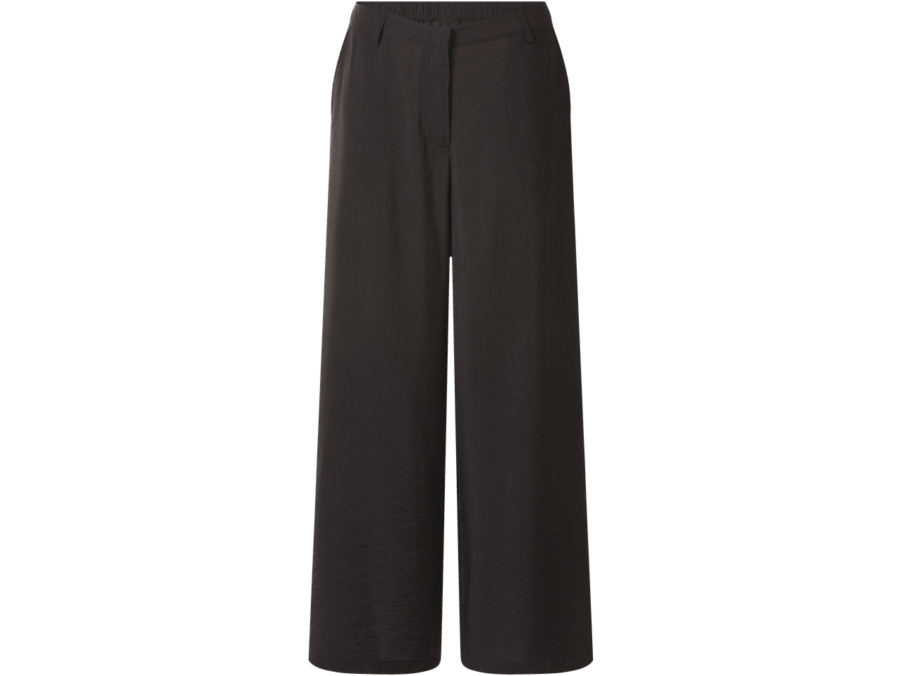 ESMARA zwarte Wide Leg broek met elastische tailleband en rechte pasvorm.