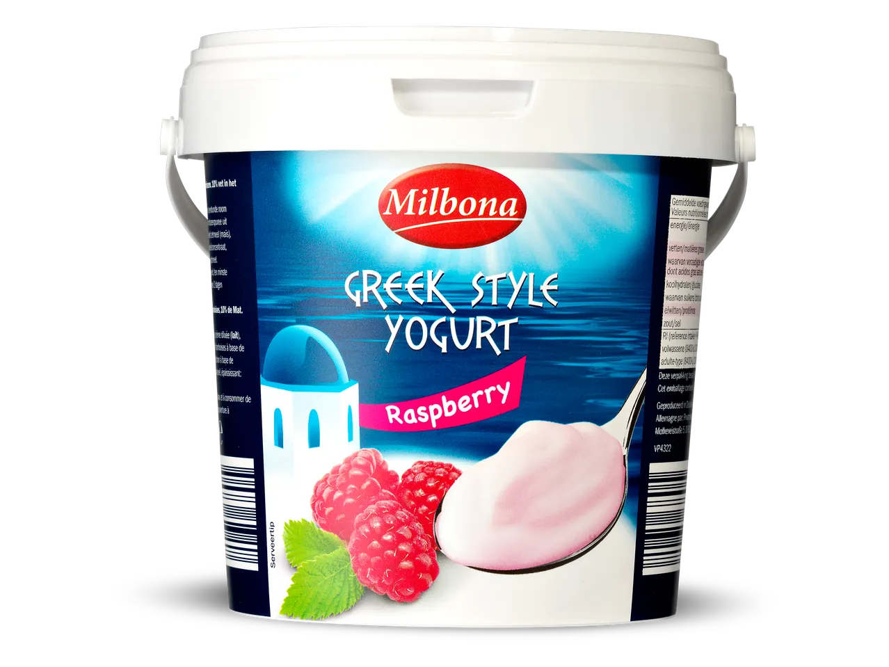 Milbona Griekse yoghurt met framboos.