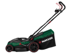 Cortador de relva elétrico Parkside® em verde e preto com detalhes vermelhos