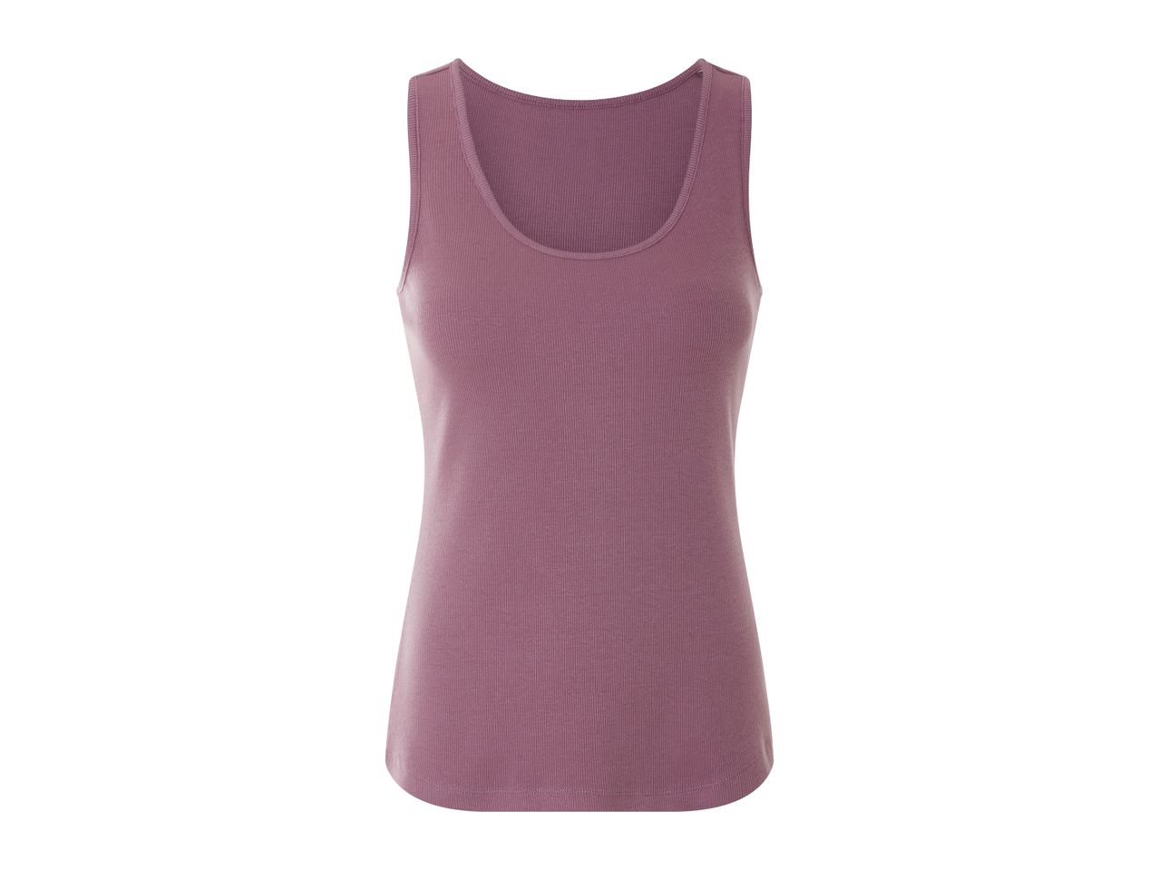 A mauve ribbed women's tank top.