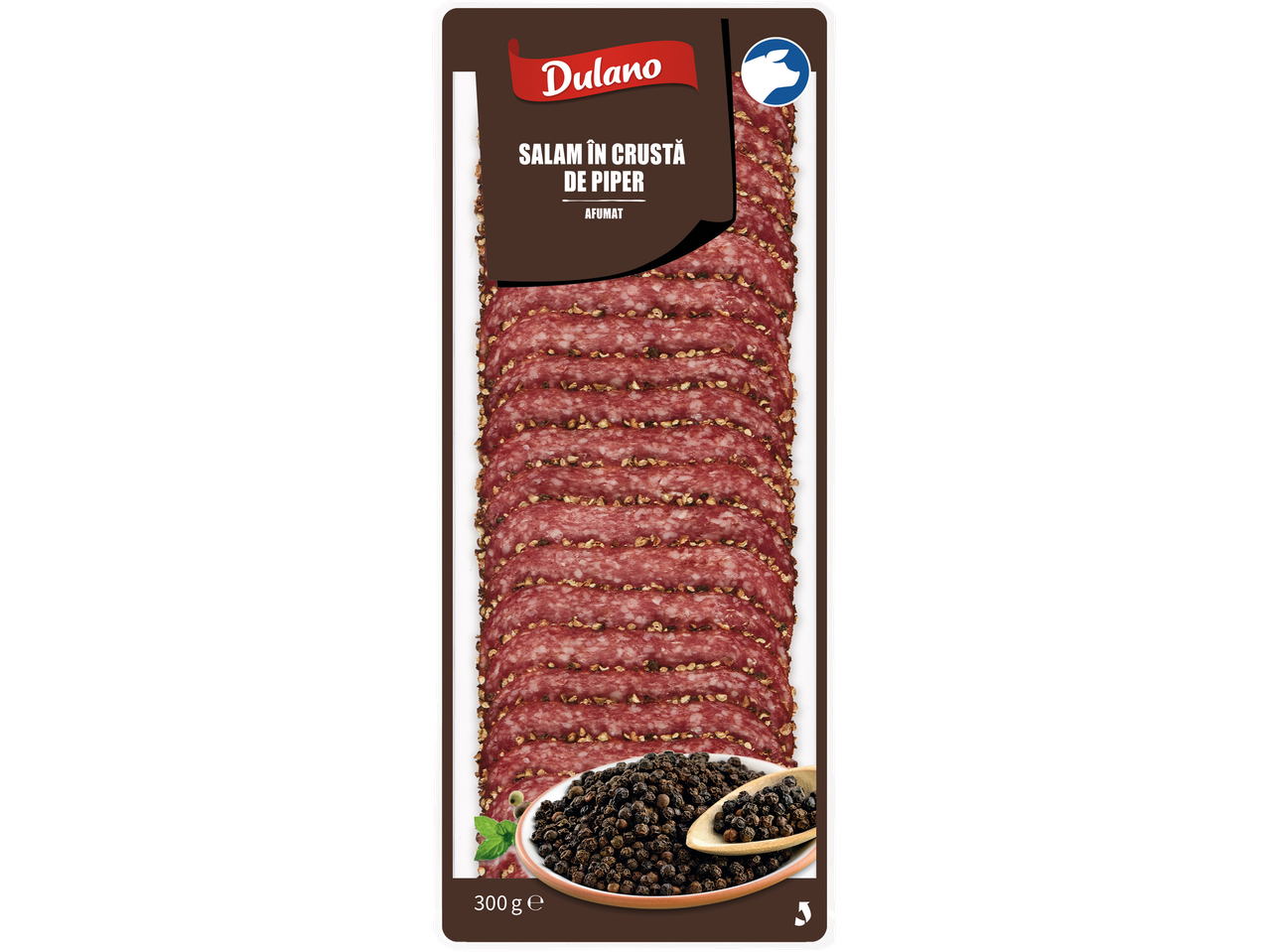 Salam Dulano cu piper, afumat.