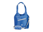 Sacola esportiva Crivit azul com alça de ombro.