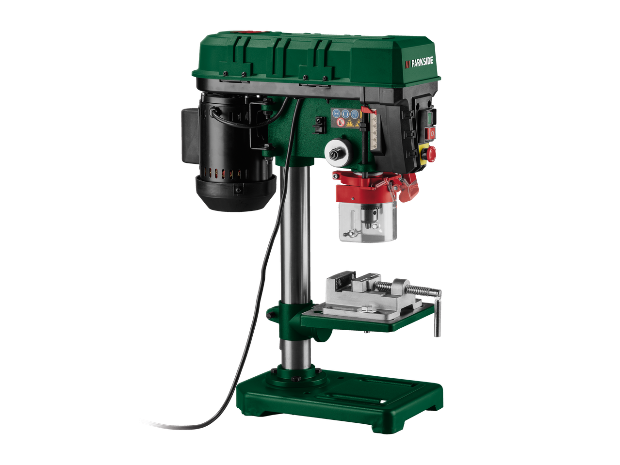Parkside pillar drill with vice.