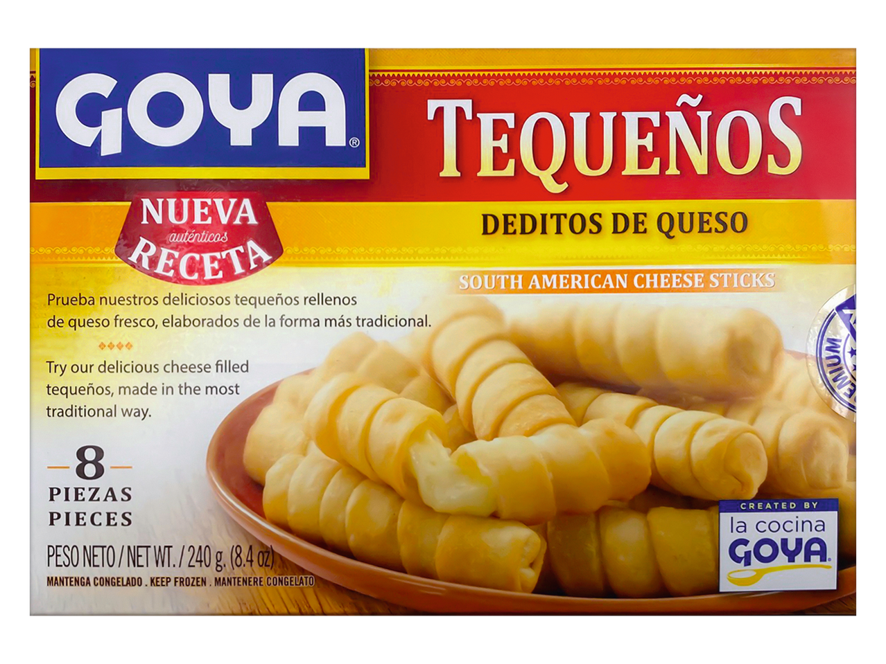 Goya tequeños: South American cheese sticks.