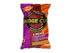 Ridge Cut crisps: 6 meaty flavours, bacon, flame grilled steak & chargrilled chicken.