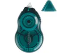 Groene correctieroller met afneembare dop, interne mechanismen zichtbaar.
