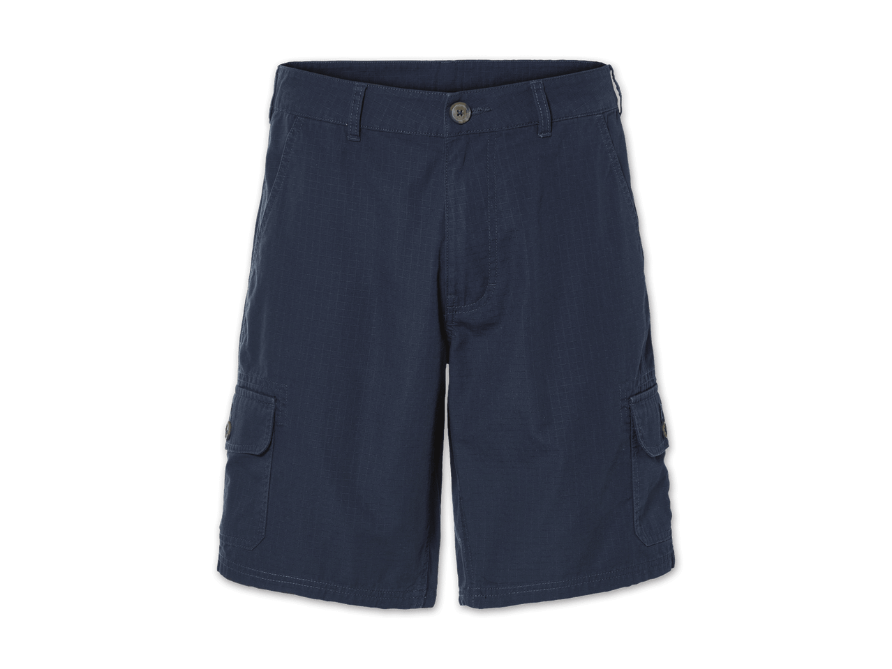 Dunkelblaue Cargo-Shorts.