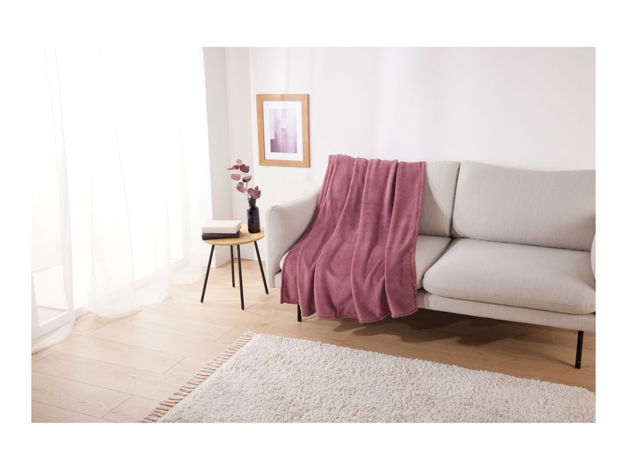 Go to full screen view: Livarno Home Blanket - Pink - Image 4