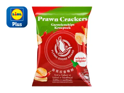 Flying Goose Sriracha Prawn Crackers 80g £1.49 In store from 22.05