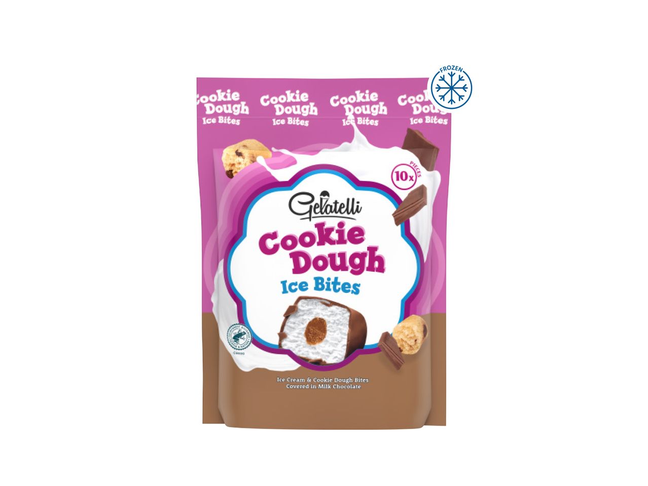 Celestial Cookie Dough Ice Cream bites pouch.