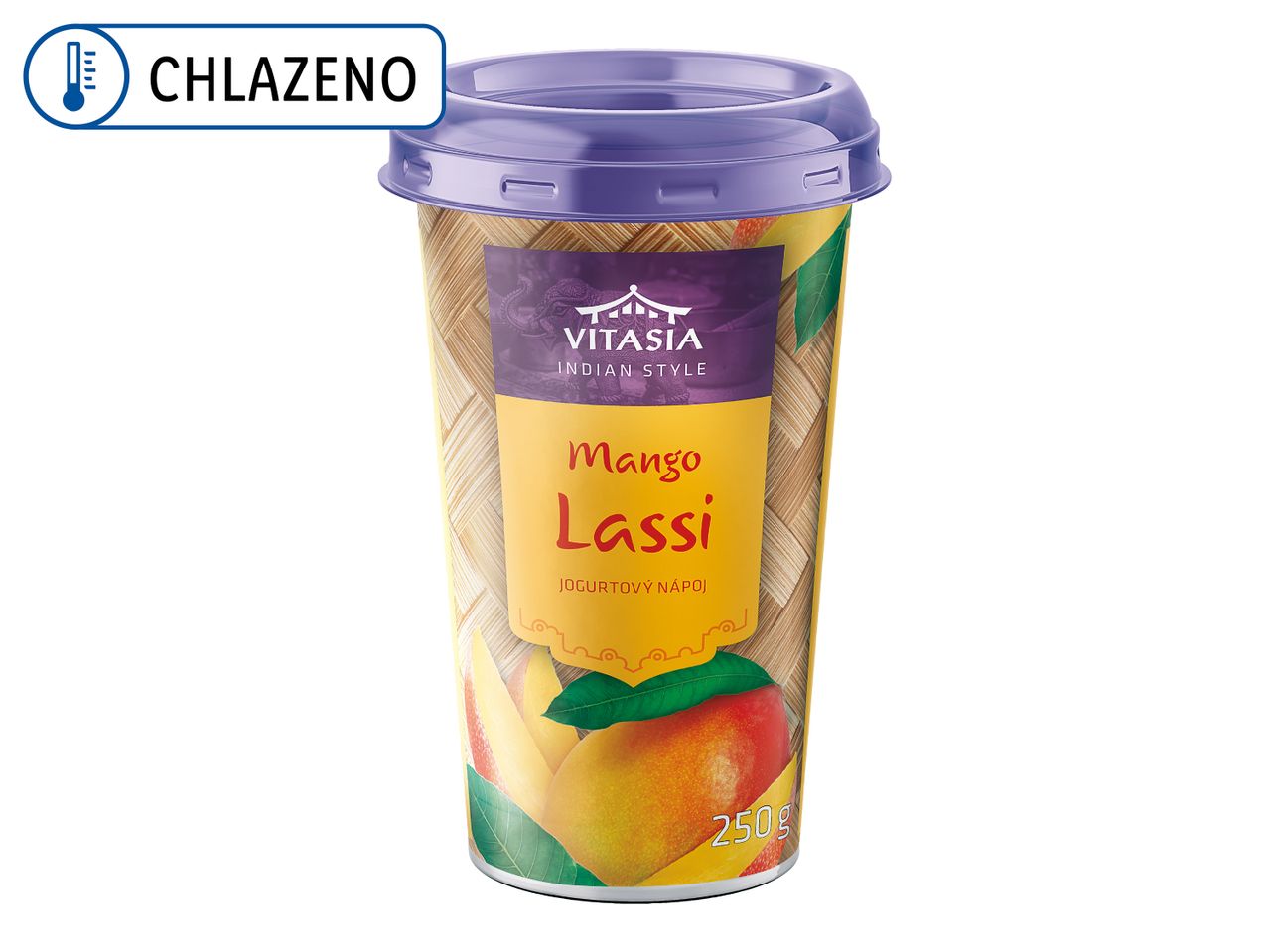 Vitasia mango lassi, indický styl, chlazené.