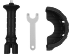 PARKSIDE® 750W Angle Grinder accessories: handle, spanner, and guard