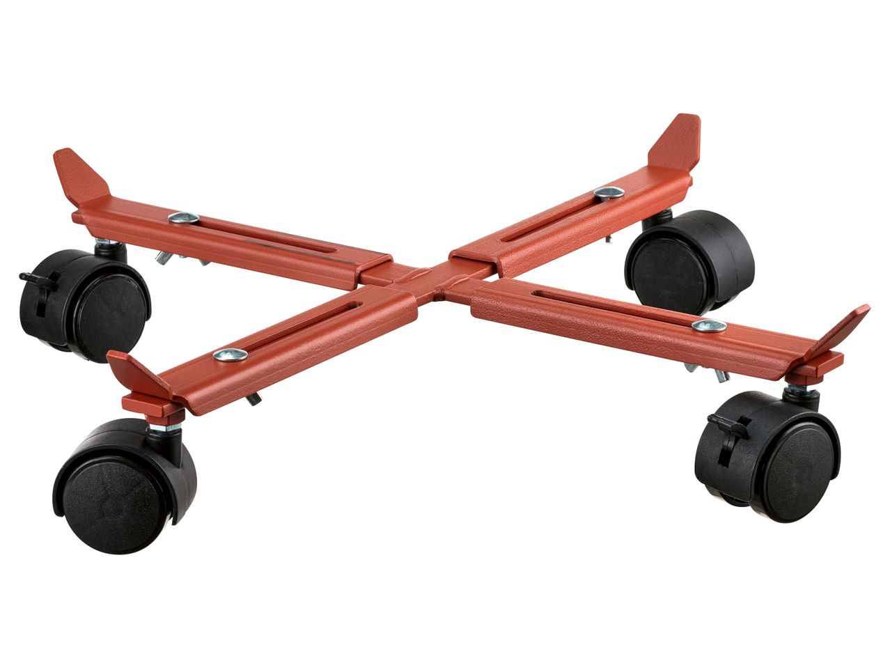 Adjustable plant caddy with four wheels