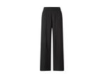 Black wide-leg trousers with an elasticated waist.