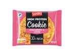 Συσκευασία μπισκότων Sondey High Protein με γεύση φράουλα και λεμόνι.