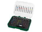 Parkside® bit and socket set in a box, with various sizes and colors.