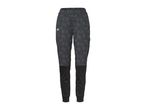 Men's black and grey patterned sports trousers with elasticated waist and cuffs