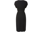Rochie neagră midi cu centură.