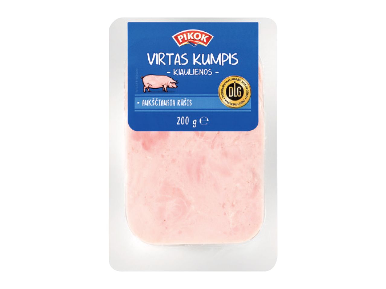 Pakuotėje yra 'Viktas Kumpis' kumpio gabalėlis.