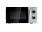 SilverCrest microwave with rotary controls.