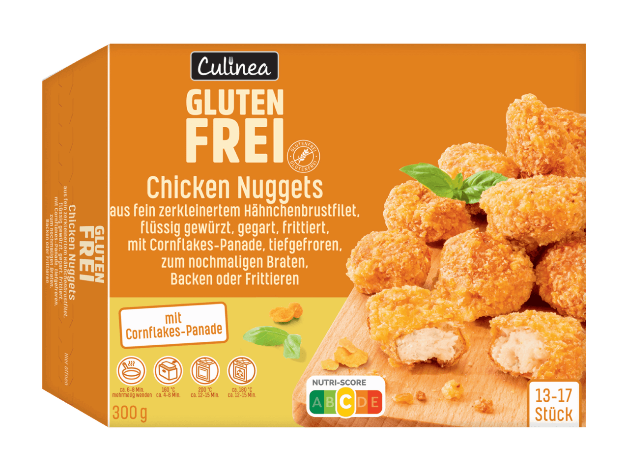 GutBio glutenfreie Chicken Nuggets in der Verpackung.