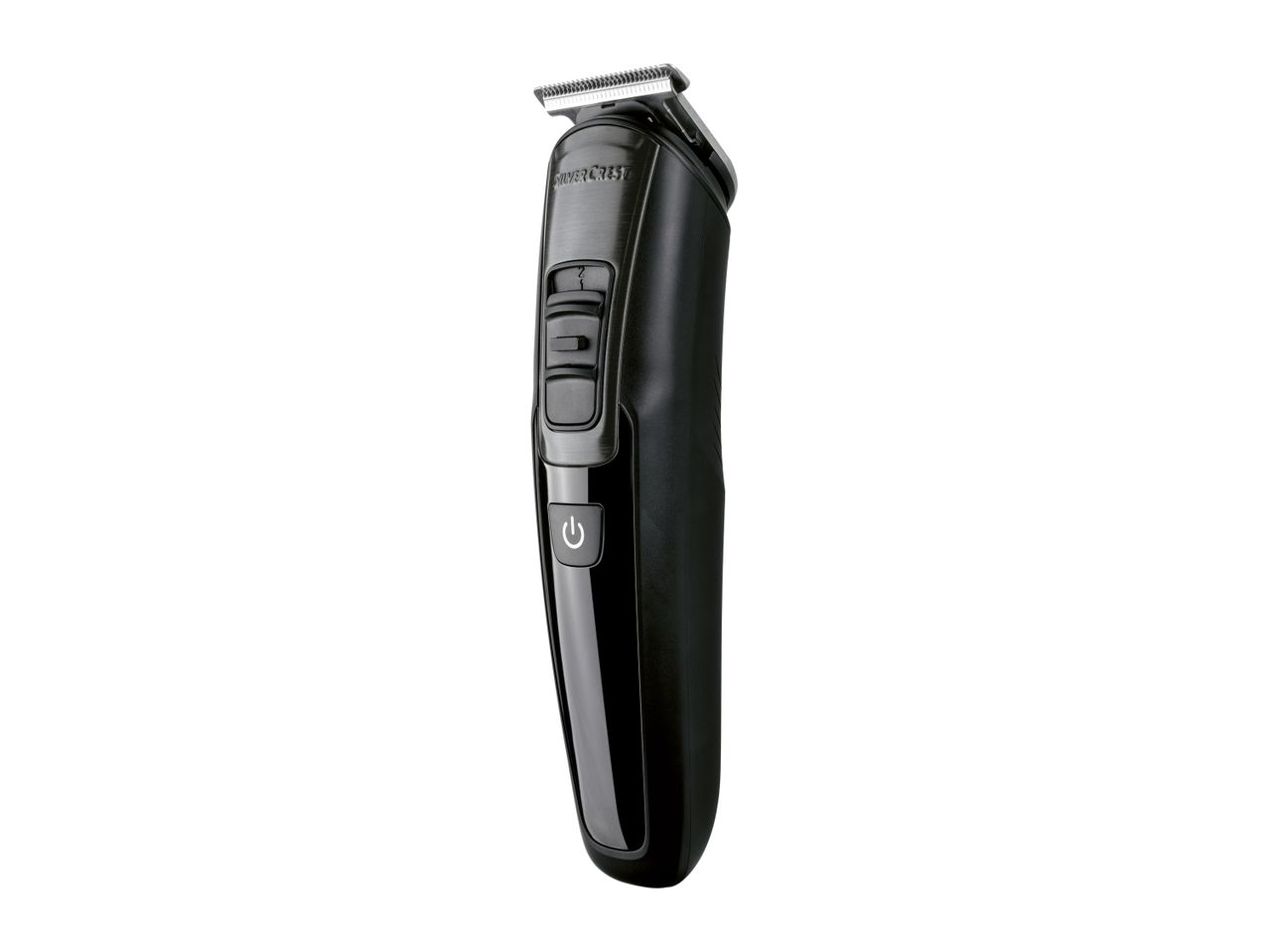 A black Panasonic cordless beard trimmer.