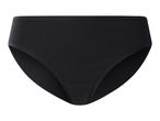 Black women's cotton briefs with elastic waistband