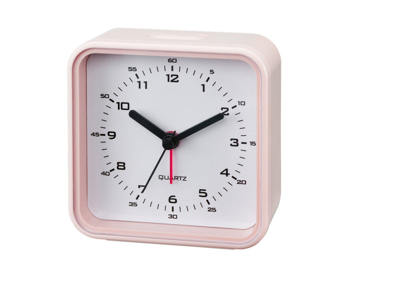 Pink quartz clock, simple design.