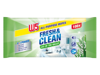 Wipes multiuso W5, 100 unidades, aroma lírio do vale.
