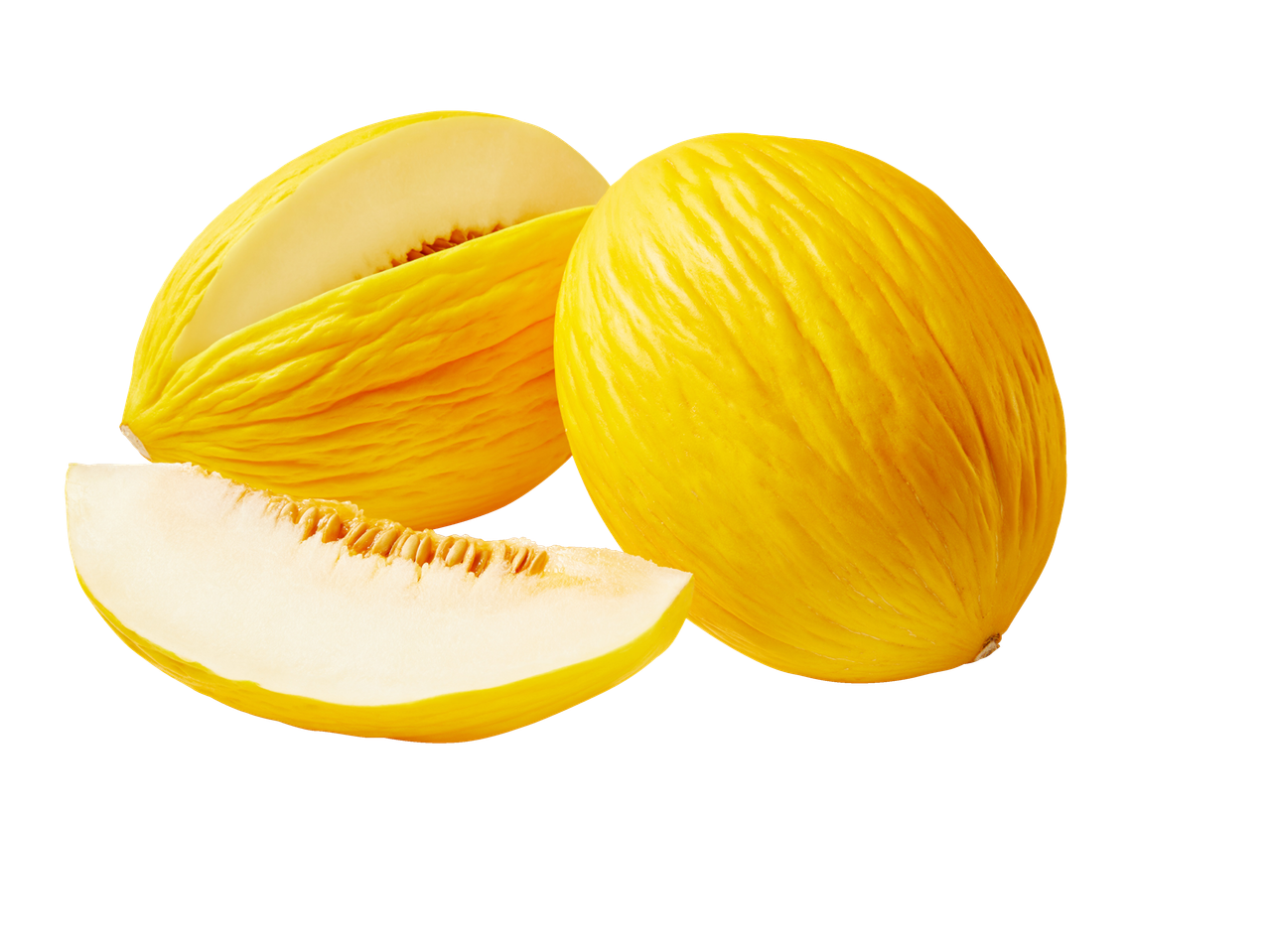 Viilutatud kollane melon.