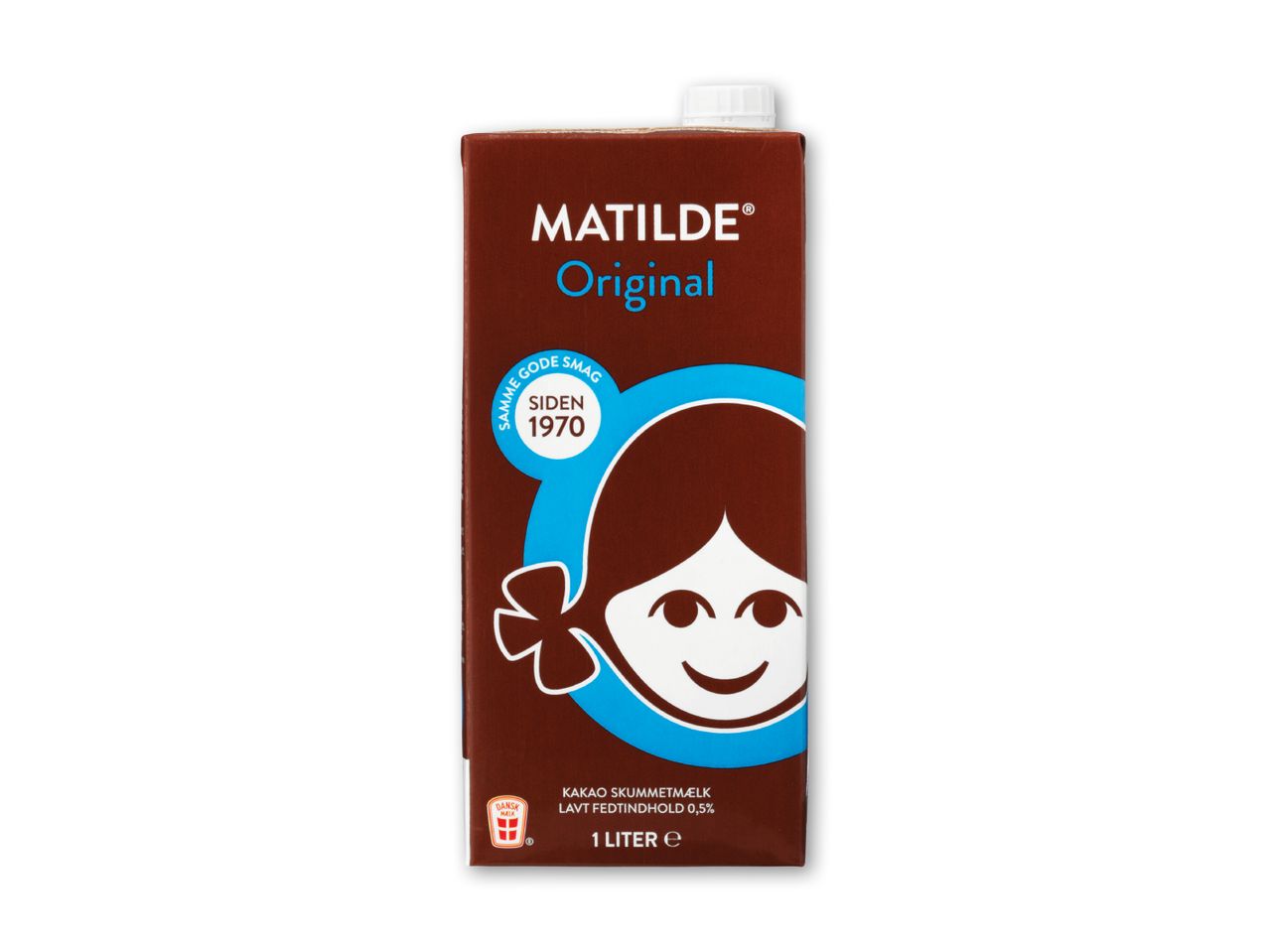 En karton Mathilde Original chokolade mælk.