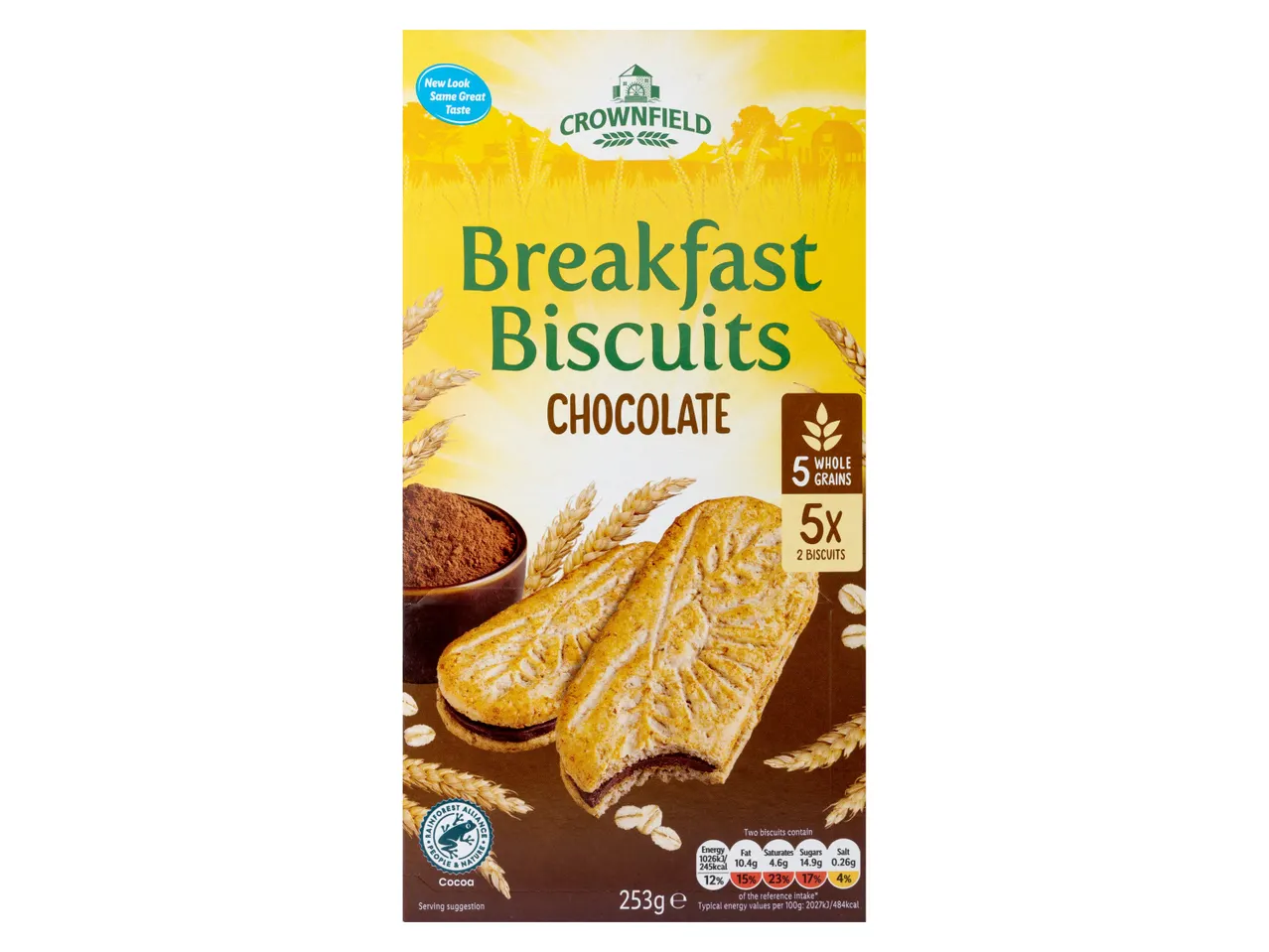 A package of Nature's Path Breakfast Biscuits in Chocolate flavor.