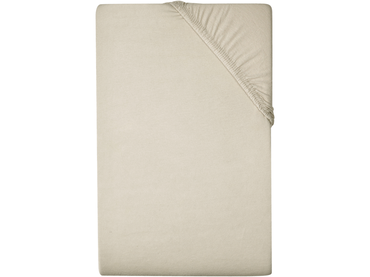 LIVARNO home Jersey Fitted Sheet in light beige